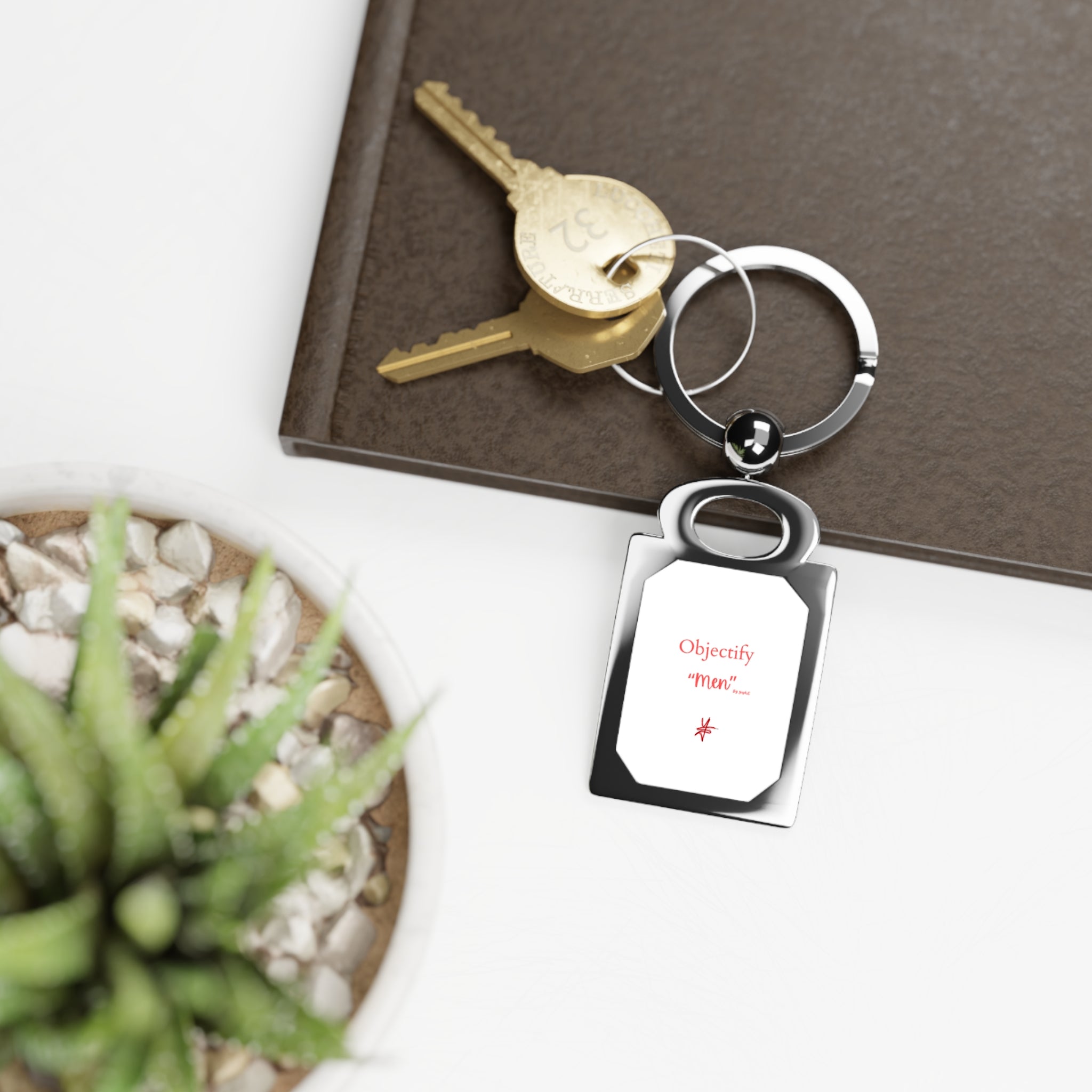 Rectangle Photo Keyring – Custom Engraved Metal Keychain (Add Photo or Text)
