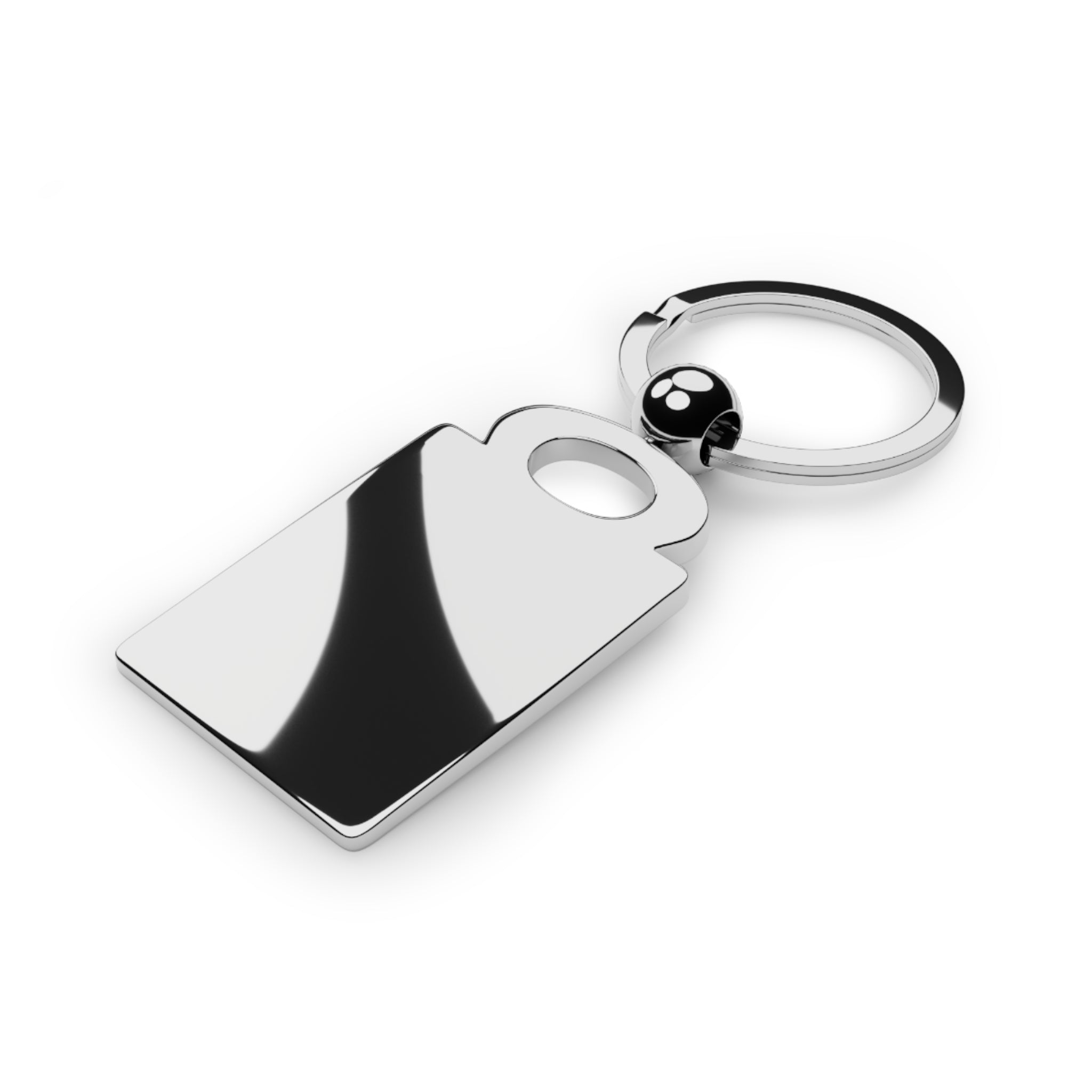 Rectangle Photo Keyring – Custom Engraved Metal Keychain (Add Photo or Text)
