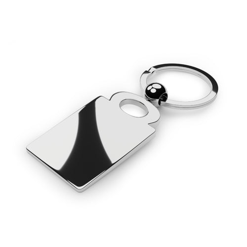 Rectangle Photo Keyring – Custom Engraved Metal Keychain (Add Photo or Text)